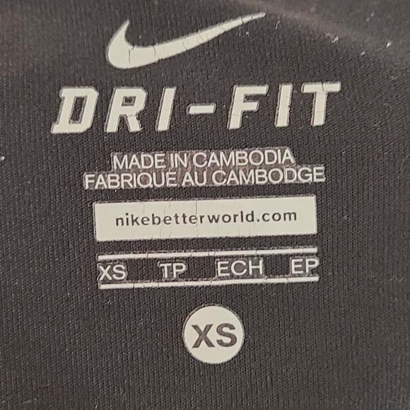 Nike Dri-Fit Women's Cropped Athletic Leggings Black Size XS Workout Athletic - Picture 6 of 7